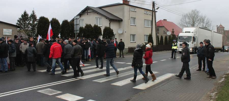 Strajk na DK nr "15" w Sampławie