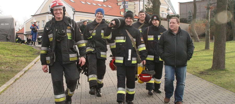 Nowomiejska ekipa strażaków w Wieliczce