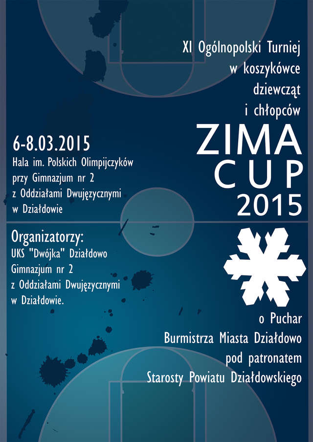 Zapraszamy na XI Ogólnopolski Turniej Koszykówki dziewcząt i chłopców rocznik 1999 i młodsi „ZIMA CUP 2015” - full image
