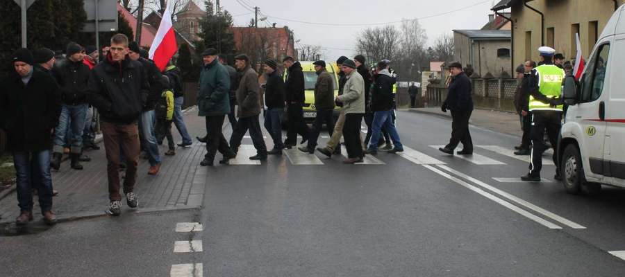 Protest ma przebiegać jak ten zorganizowany pod koniec stycznia w Sampławie w powiecie iławskim