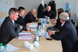 Spotkanie w sprawie terenu Komendy  Powiatowej Państwowej Straży Pożarnej w Braniewie