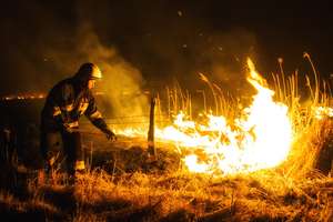 Poważny pożar w Krzewsku. Z ogniem walczyło 36 strażaków