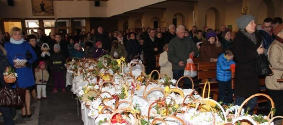 Święcenie pokarmów w giżyckim kościele pw. św. Kazimierza Królewicza
