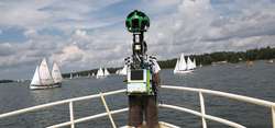 W 2014 r. zespół Google wykonał panoramiczne zdjęcia na Mazurach za pomocą specjalnego plecaka Street View - Trekkera