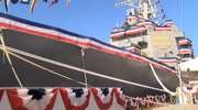 Chrzest nowego okrętu marynarki wojennej USA