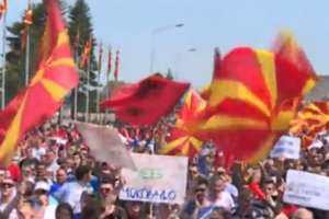Antyrządowy protest w Macedonii