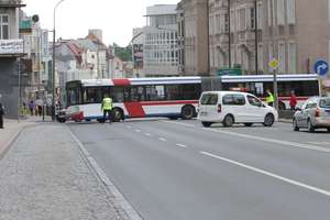 Autobus MPK zablokował ruch na 1 Maja w Olsztynie