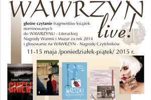Wawrzyn live! Głośne czytanie książek nominowanych do Wawrzynu