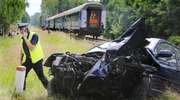Wypadek na niestrzeżonym przejeździe kolejowym pod Olsztynem