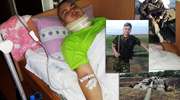 Ranny Polak - czołgista leczy się w szpitalu wojskowym w Winnicy
