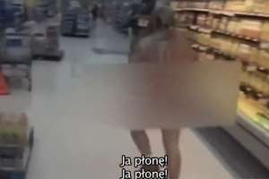 Biegał nagi po supermarkecie
