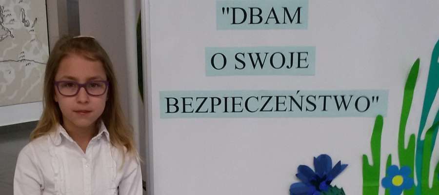 Aleksandra Kozieł została laureatką V Wojewódzkiego Konkursu Plastycznego "Dbam o swoje bezpieczeństwo"