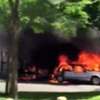 Uwięzioną w płonącym samochodzie kobietę od śmierci uratował przechodzień