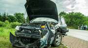 Czołowe zderzenie na DK16. Audi uderzyło w opla