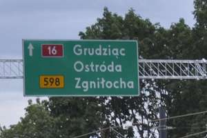 Nowe miasto na drogowskazach w Olsztynie