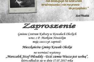 Wernisaż wystawy „Marszałek Józef Piłsudski - Dziś ziemia Wasza jest wolną”
