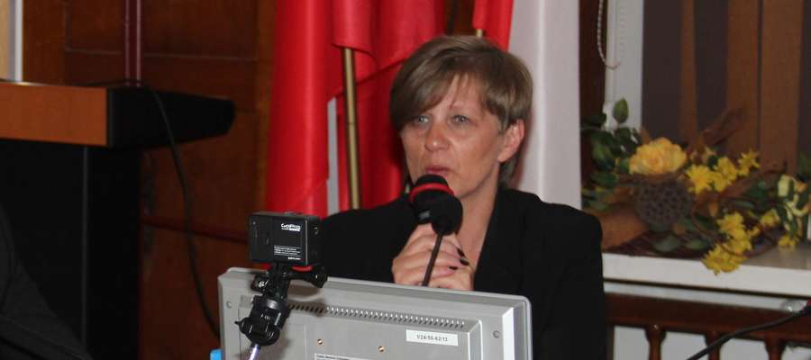 Małgorzata Czopińska w jednej z poprzednich ról: przewodniczącej Rady Miejskiej w Giżycku