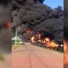 Wybuch ropociągu w Moskwie. Płomienie i dym widoczne z 15 km