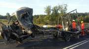Tragiczny wypadek na "berlince". Ciężarówka zderzyła się z samochodem osobowym. Dwie osoby nie żyją