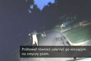 Wariat czy sadysta? Próbował pobić policjanta wymachując... psem