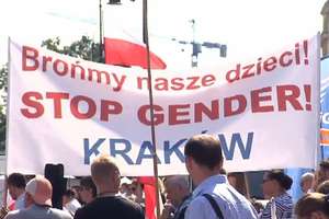 "Stop deprawacji w edukacji". Manifestacja przeciwników edukacji seksualnej w Warszawie