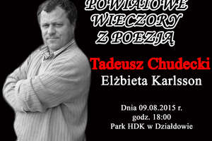 Zapraszamy na Powiatowy wieczór z poezją: Tadeusz Chudecki i Elżbieta Karlsson 