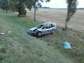 Samochód wypadł z drogi w okolicach Łabędnika.