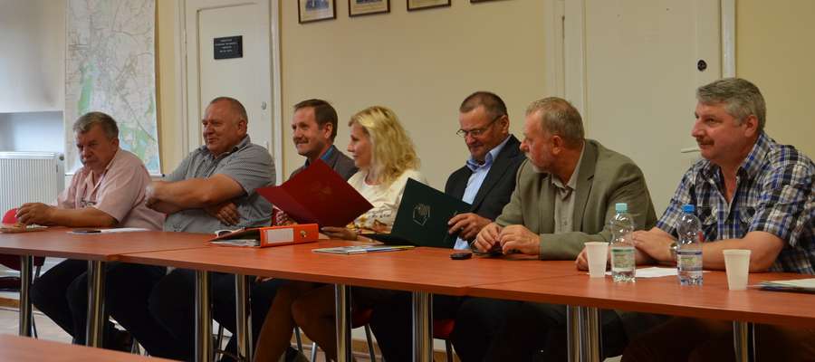 Uczestnicy piątkowego posiedzenia Rady Powiatowej Warmińsko-Mazurskiej Izby Rolniczej w Węgorzewie 