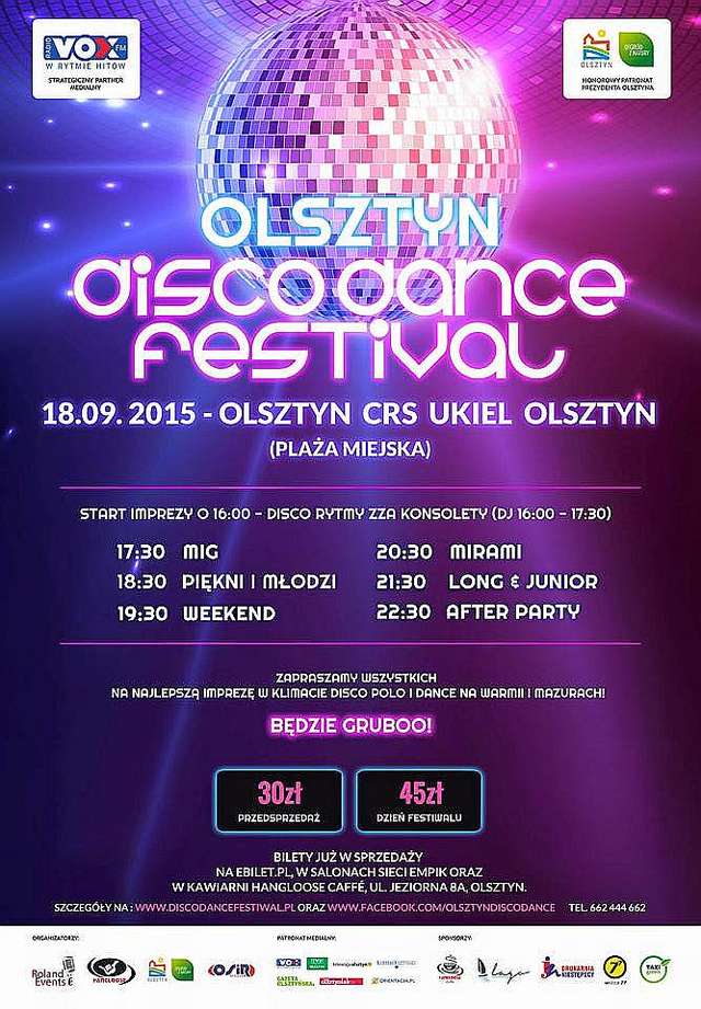 Zapraszamy na Olsztyn Disco Dance Festiwal nad jeziorem Ukiel! - full image