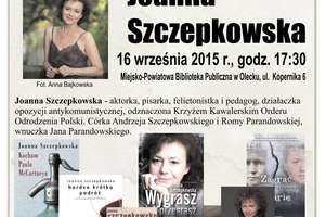 Spotkanie autorskie z Joanną Szczepkowską