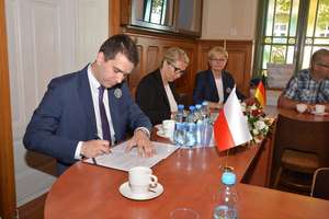 Podpisanie porozumienia miast partnerskich Lidzbark-Oebisfelde 