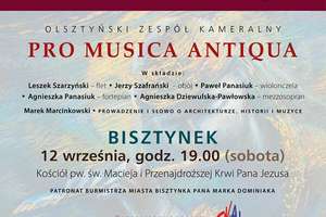 Koncert Pro Musica Antiqua w kościele w Bisztynku