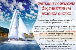 Spotkanie poświęcone żeglarstwu na jeziorze Orzysz
