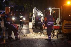 Pękł gazociąg pod ulicą Rataja w Olsztynie. Policjanci radzili nie opuszczać mieszkań