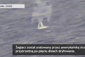 Żeglarz ocalony po pięciu dniach dryfowania na Oceanie Spokojnym