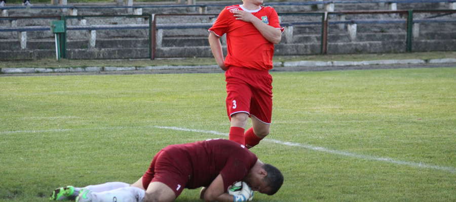 Damian Skoczeń strzelił gola, który dał Łynie Sępopol trzy punkty