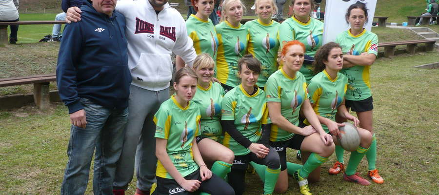 Drużyna Feta Rugby Olsztyn tuż przed rozpoczęciem turnieju w Gietrzwałdzie