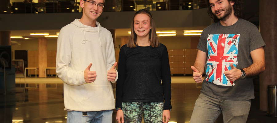 Od lewej: Maciej Pieńczuk, Clara Ribiere i Ryszard Waiss są ciekawi świata, ludzi i zainteresowani zdobywaniem wiedzy