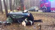 Tragiczny wypadek pod Lidzbarkiem. 36-letni kierowca zginął na miejscu, pasażerowie w szpitalu