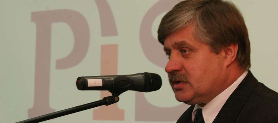 Minister Krzysztof Jurgiel, zjazd regionalny PIS w Olsztynie, rok 
