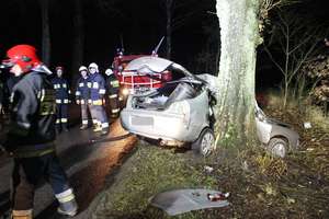 Śmiertelny wypadek pod Pieniężnem. Samochód uderzył w drzewo, zginął 19-latek