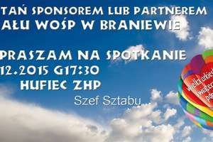 Zostań sponsorem lub partnerem 24 finału WOŚP w Braniewie