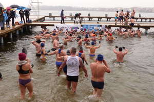 Morsy z Mrągowa brały udział w biciu rekordu Guinnessa w jednoczesnej kąpieli