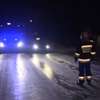 Wypadek tira w Pabianicach. Kierowca stracił panowanie na oblodzonej jezdni