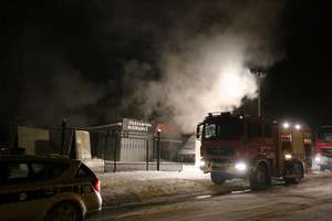 Pożar zakładu kamieniarskiego przy Zientary Malewskiej w Olsztynie