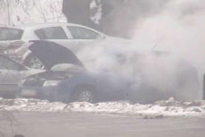 Pożar samochodu w centrum Olsztyna
