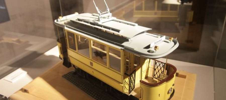 Model pierwszego olsztyńskiego tramwaju z 1907 roku