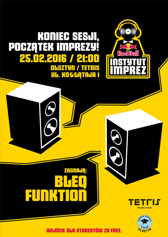 Red Bull Instytut Imprez - klub Tetris - DJ BLEQ, DJ FUNKTION - full image