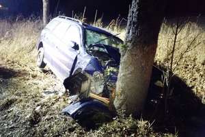 Opel uderzył w drzewo. Trzy osoby, w tym dziecko w szpitalu