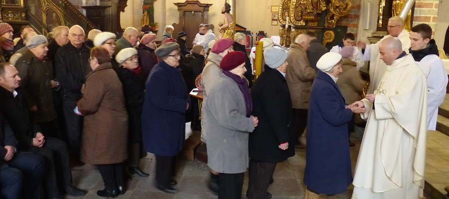 Msza święta w bazylice w Nowym Mieście Lubawskim